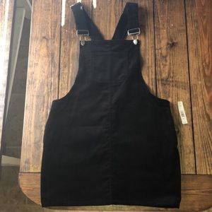 Black Corduroy Overall Dress | Large | NWT